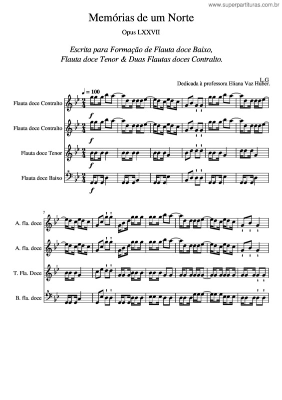 Partitura da música Memórias De Um Norte –