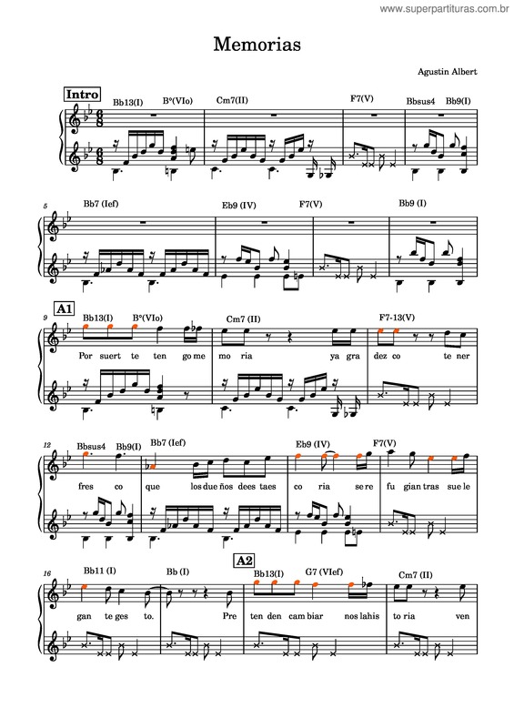 Partitura da música Memorias v.8