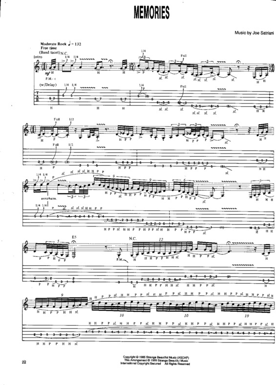 Partitura da música Memories v.3