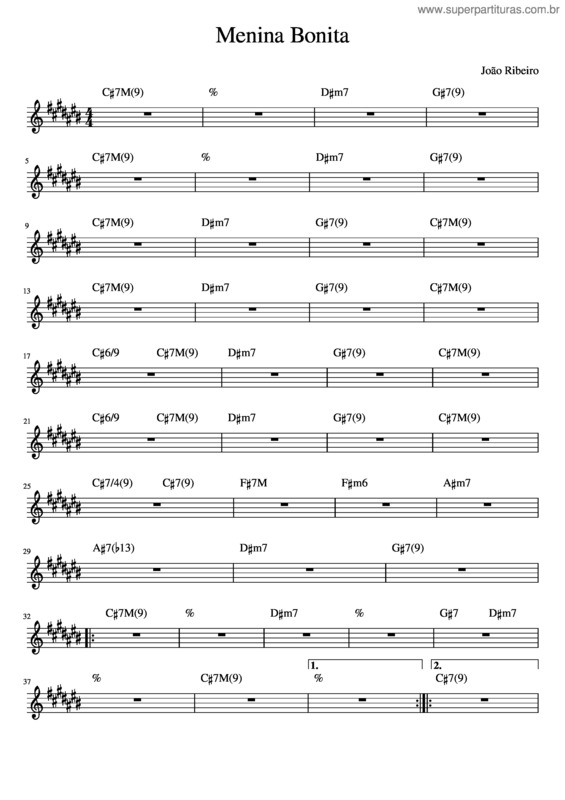 Partitura da música Menina Bonita