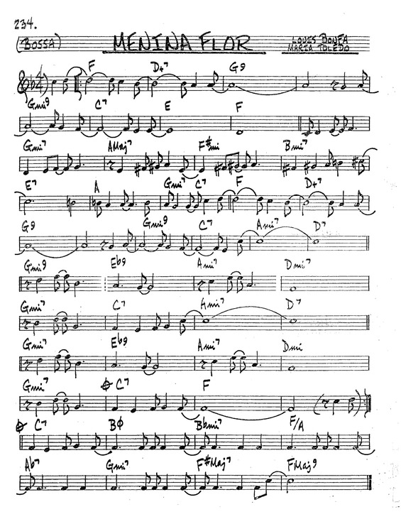 Partitura da música Menina Flor v.2