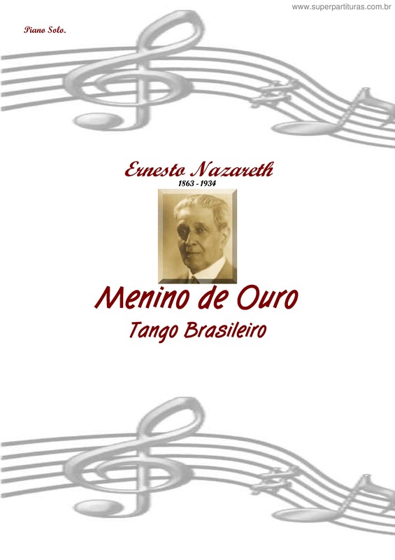 Partitura da música Menino de Ouro v.2