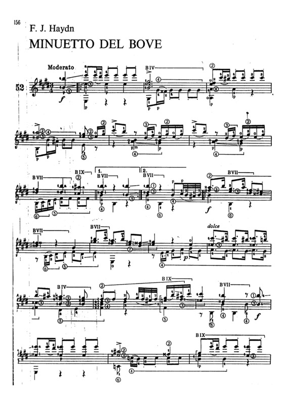 Partitura da música Menuetto Del Bove