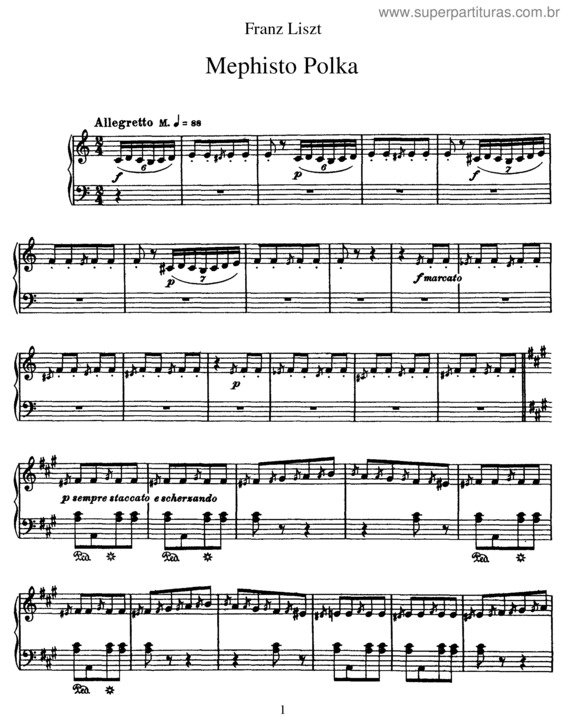 Partitura da música Mephisto Polka