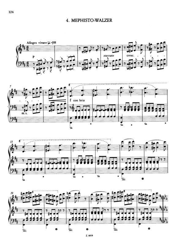 Partitura da música Mephisto Waltz No.4 S.216b