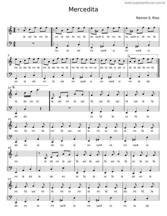 Partitura da música Mercedita v.5