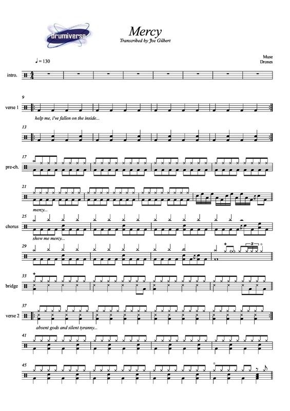 Partitura da música Mercy v.2