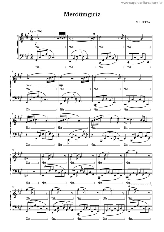 Partitura da música Merdümgiriz