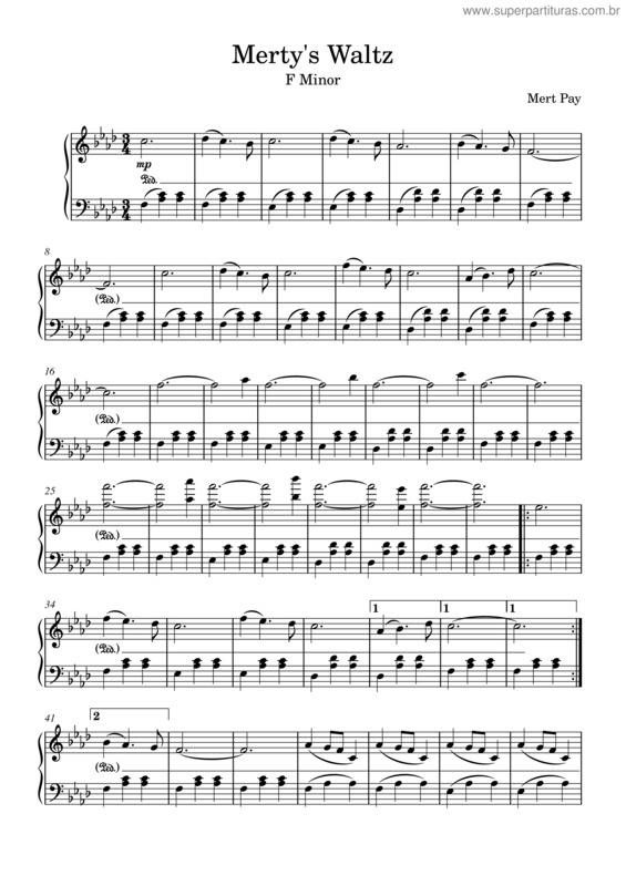 Partitura da música Merty`S Waltz