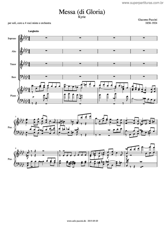 Partitura da música Messa v.3