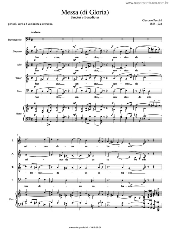 Partitura da música Messa v.6