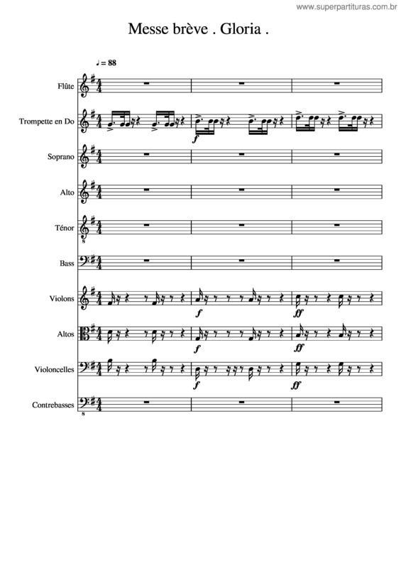 Partitura da música Messe Brève . Gloria .
