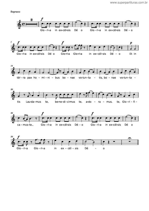Partitura da música Messe Brève – Léo Delibes Delibes–Messe–Brève Ssa–Gloria–Soprano
