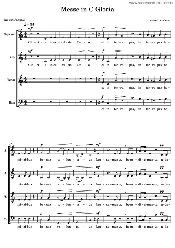 Partitura da música Messe In C Gloria
