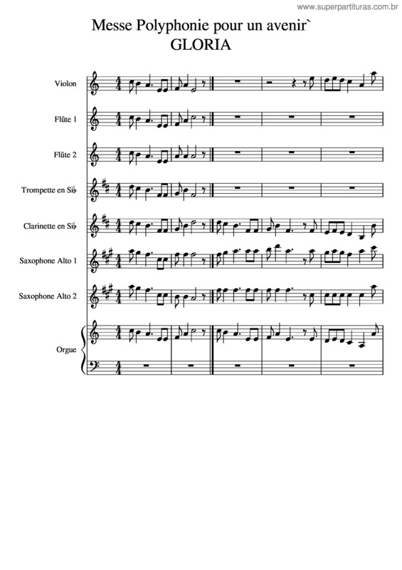 Partitura da música Messe Polyhponie Avenir 2 – Gloria