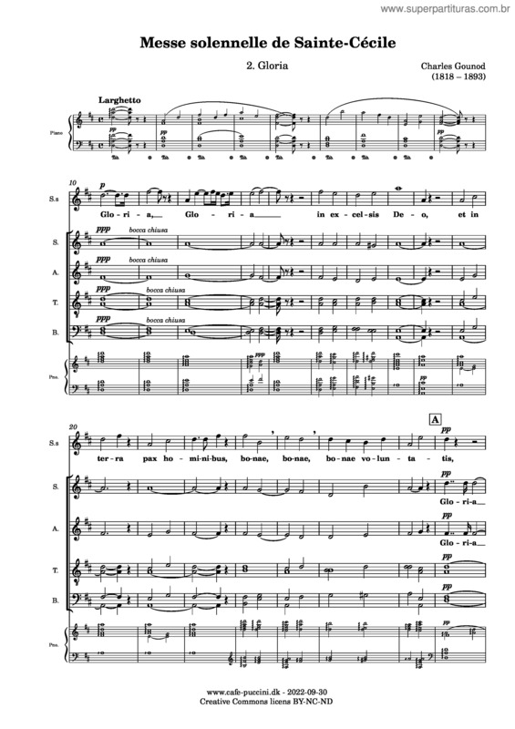 Partitura da música Messe Solennelle De Sainte–Cécile, 2. Gloria – Charles Gounod