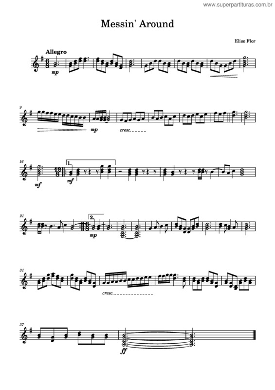 Partitura da música Messin` Around