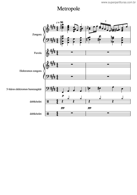 Partitura da música Metropole v.2