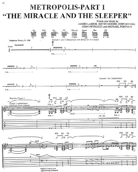 Partitura da música Metropolis Part 1 The Miracle And The Sleeper