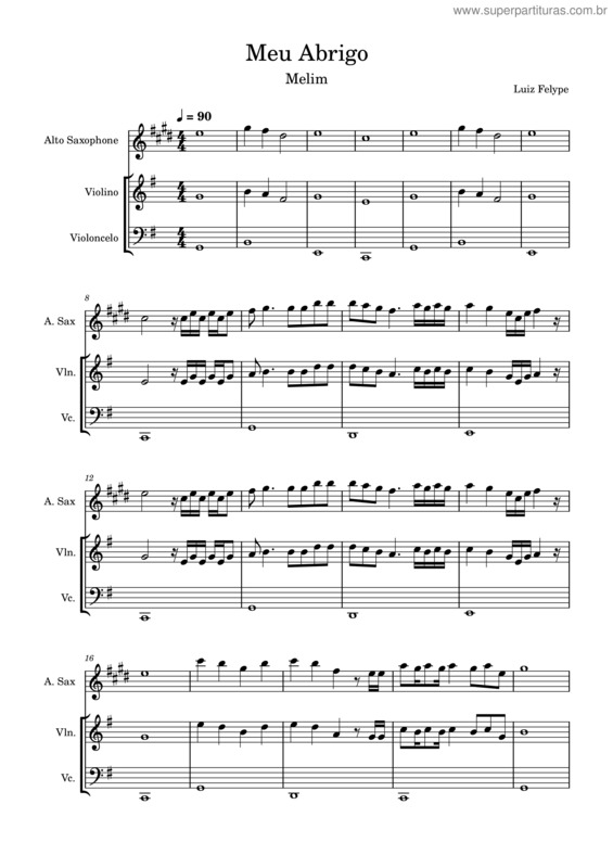 Partitura da música Meu Abrigo v.6