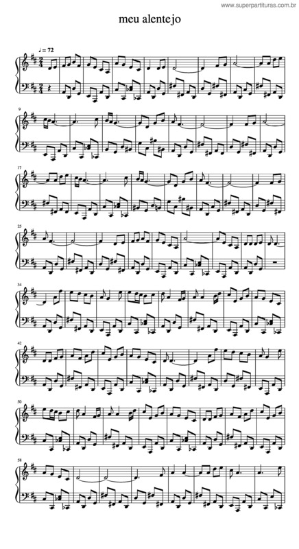 Partitura da música Meu Alentejo