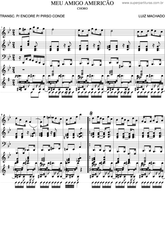 Partitura da música Meu Amigo Americão v.2