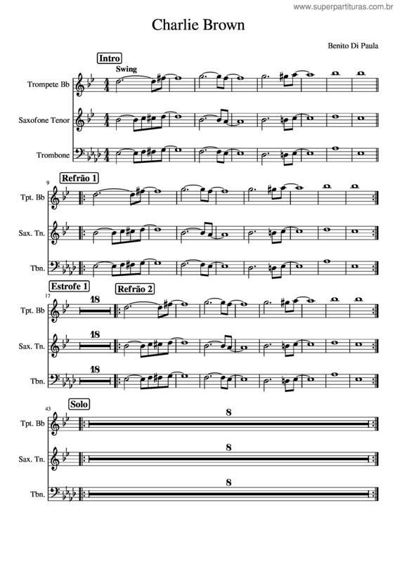 Partitura da música Meu Amigo Charlie – Sopro