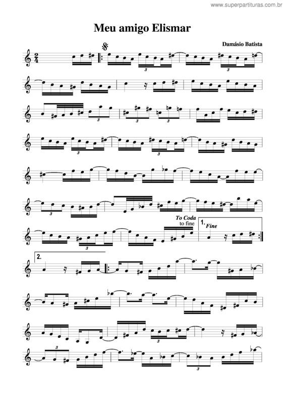 Partitura da música Meu Amigo Elismar