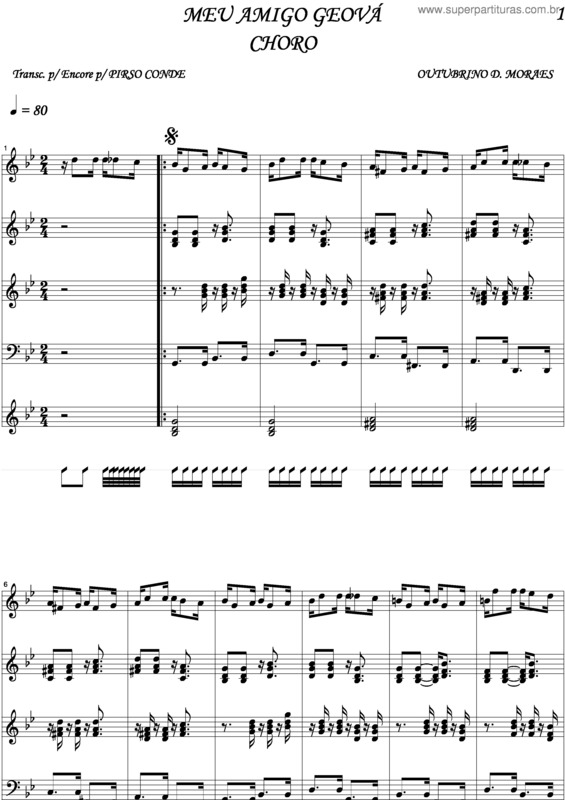 Partitura da música Meu Amigo Geová v.2