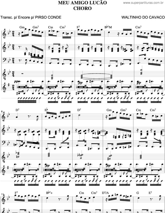 Partitura da música Meu Amigo Lucão v.4