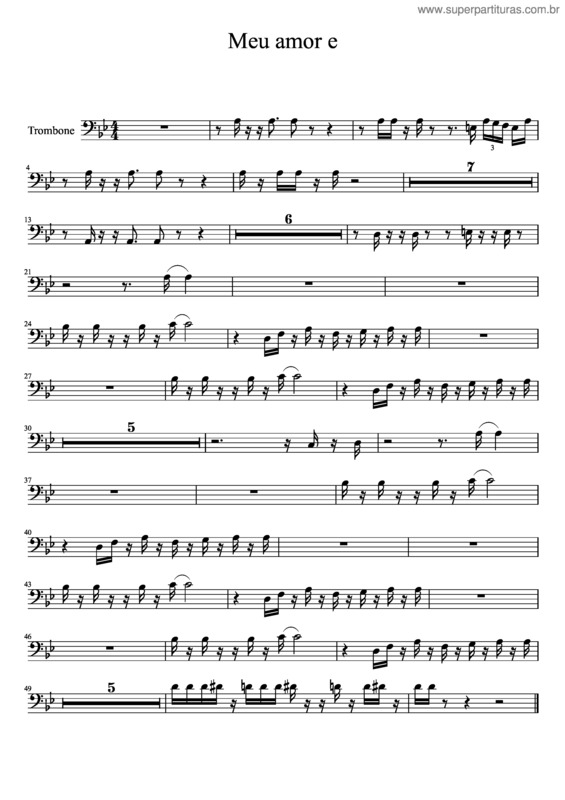 Partitura da música Meu Amor E v.2
