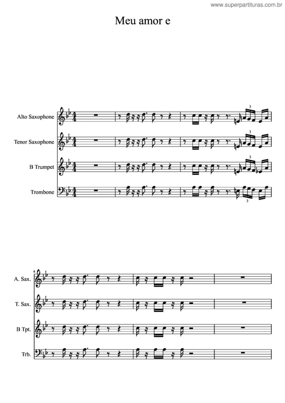 Partitura da música Meu Amor E