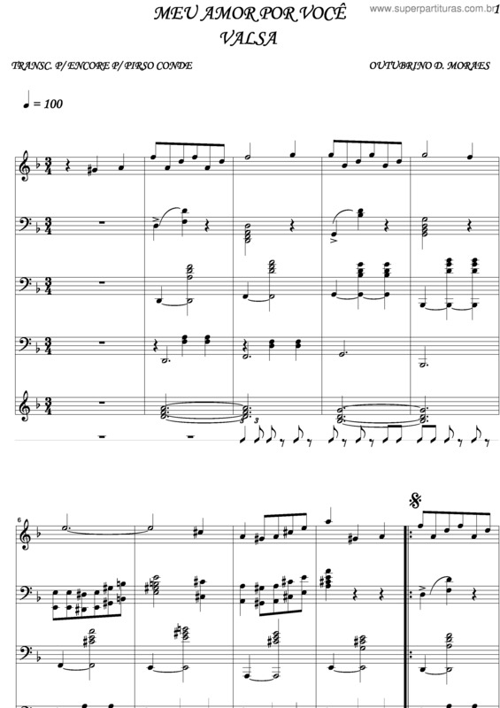 Partitura da música Meu Amor Por Você v.2