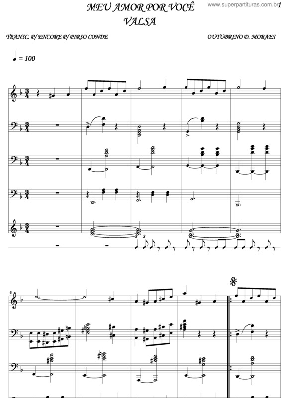 Partitura da música Meu Amor Por Você v.2