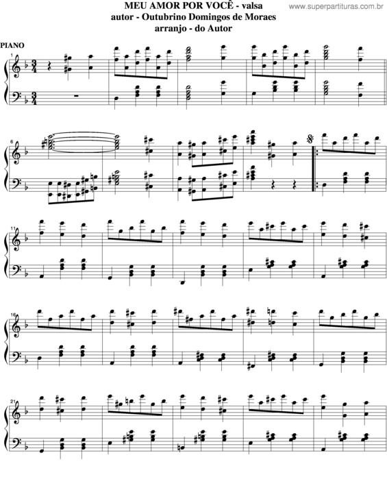 Partitura da música Meu Amor Por Você v.6