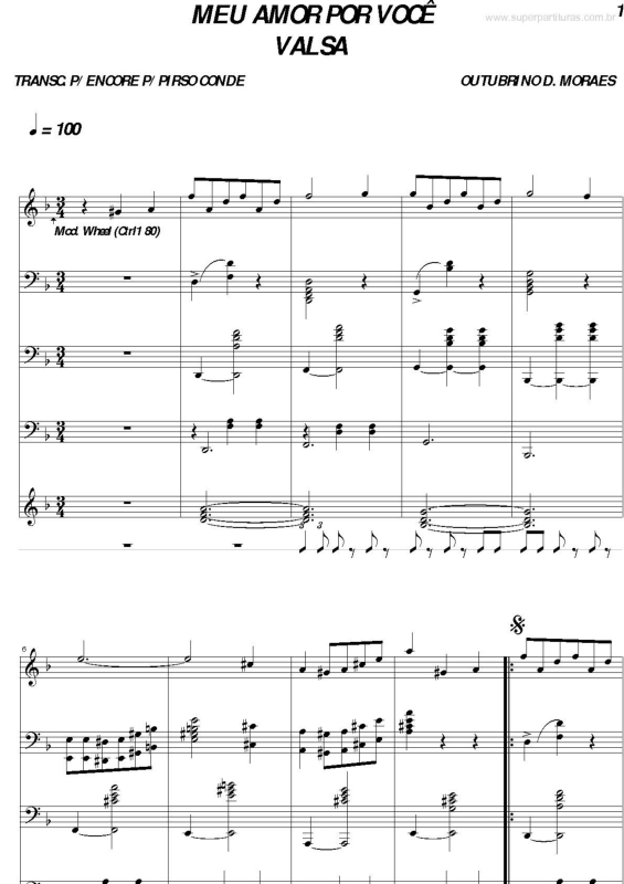 Partitura da música Meu Amor por Você