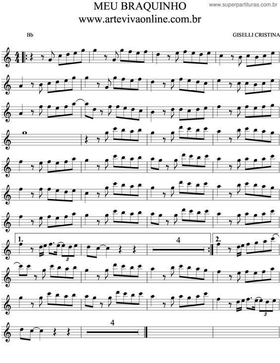 Partitura da música Meu Barquinho