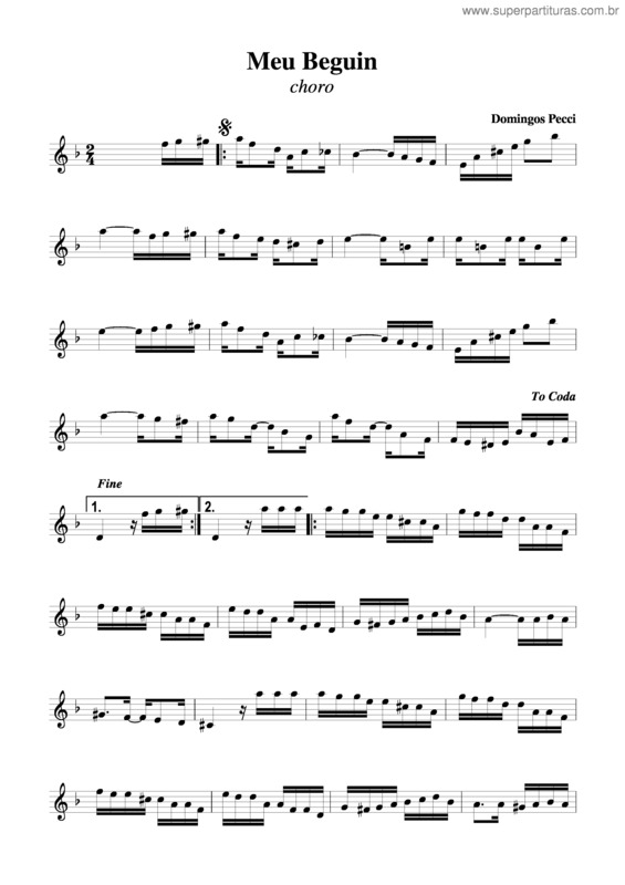 Partitura da música Meu Beguin v.2