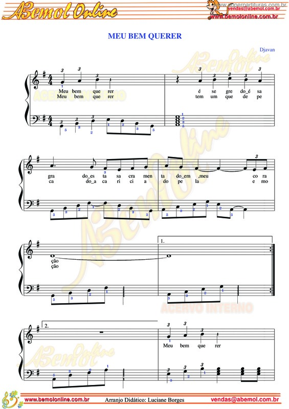 Partitura da música Meu Bem Querer v.10