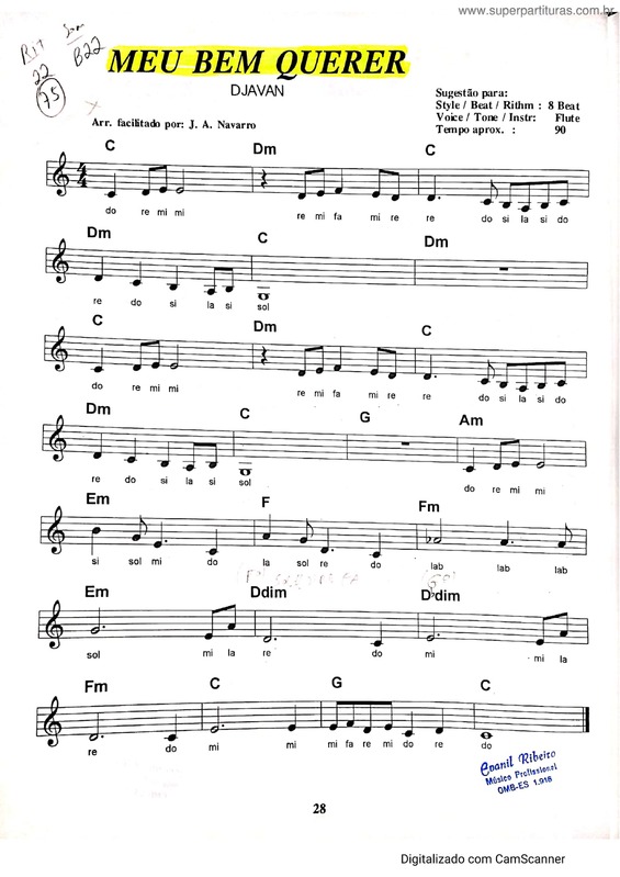 Partitura da música Meu Bem Querer v.11