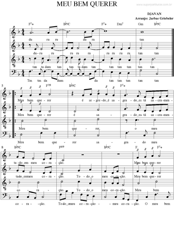 Partitura da música Meu bem Querer v.4