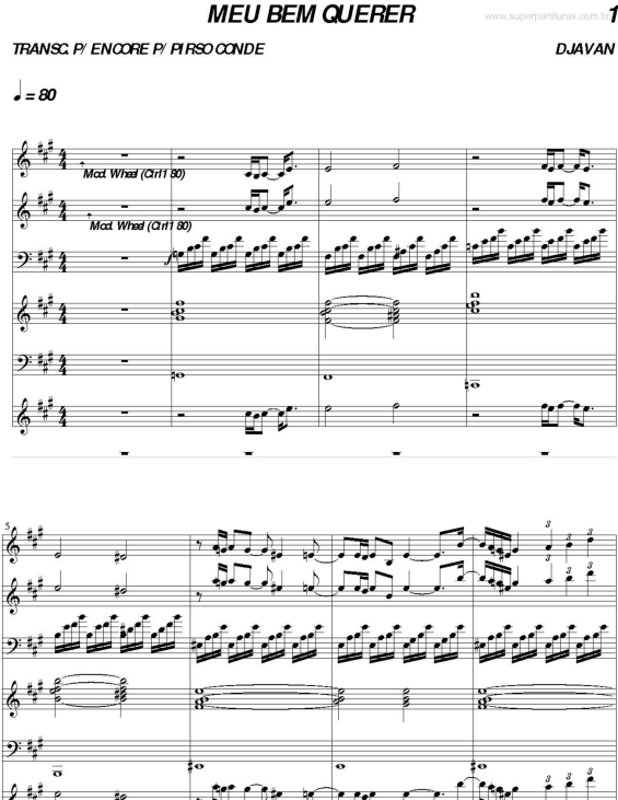 Partitura da música Meu bem Querer v.5