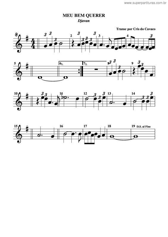 Partitura da música Meu Bem Querer v.6