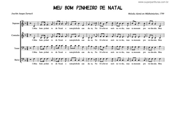Partitura da música Meu Bom Pinheiro De Natal