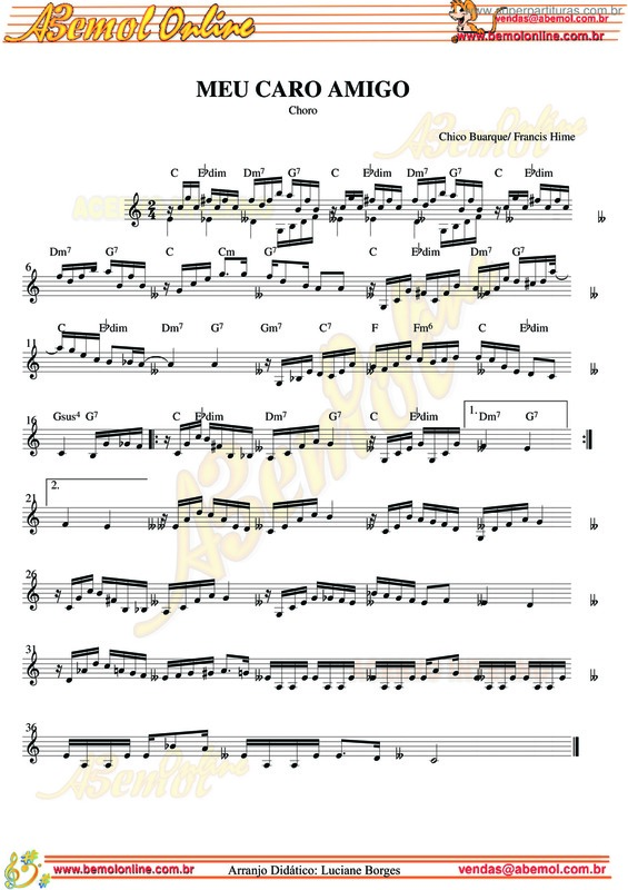 Partitura da música Meu Caro Amigo v.6