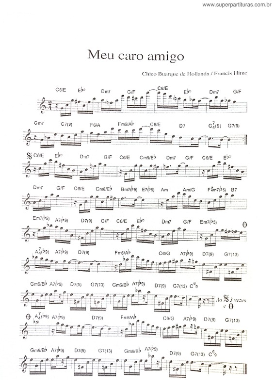 Partitura da música Meu Caro Amigo v.7