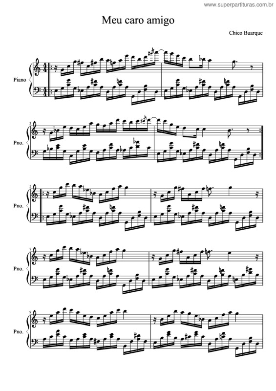Partitura da música Meu Caro Amigo v.8