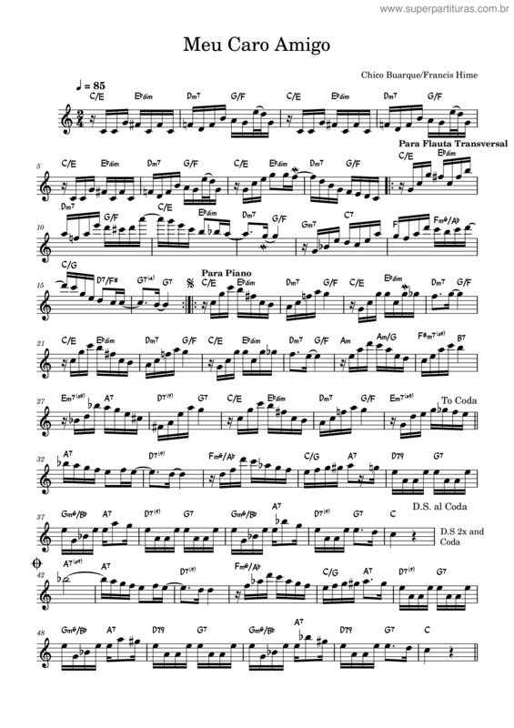 Partitura da música Meu Caro Amigo v.9