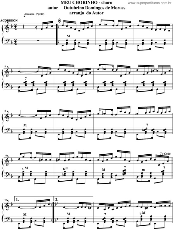 Partitura da música Meu Chorinho v.6