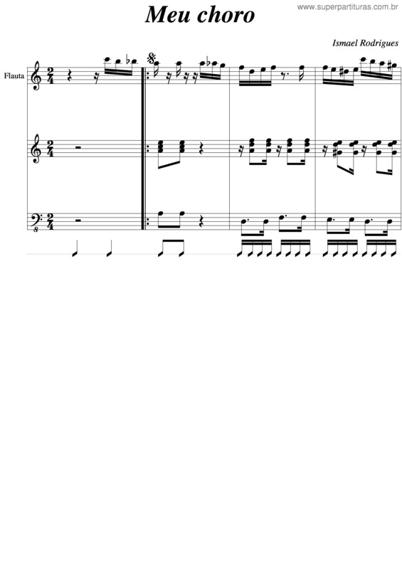 Partitura da música Meu Choro